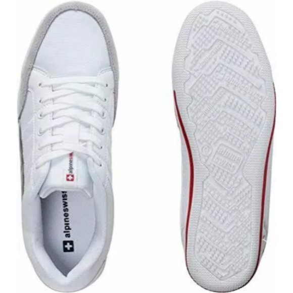 Alpine Swiss Men's White Sneakers Shoes US 13 - Picture 4 of 4
